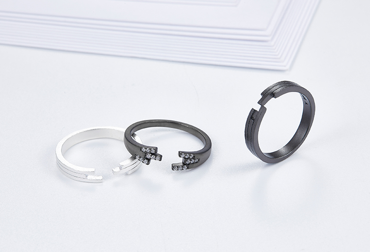 磨纱工艺原创设计S925银戒指可开口闭口纯银戒子来图来样加工定制