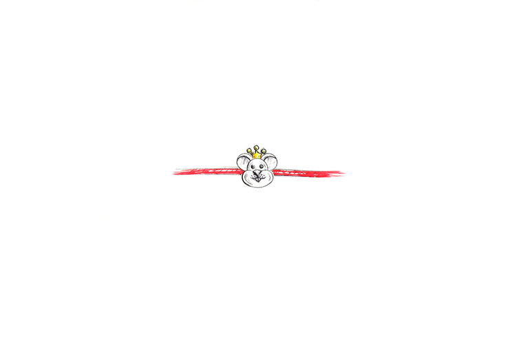 MISSG珠宝原创设计手绘作品可爱小老鼠925银饰品手链加工定制首饰厂